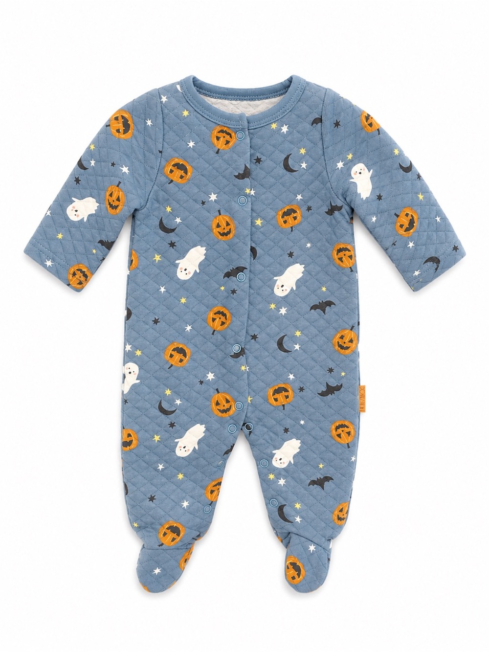 Lila & Jack Halloween Quilted Footed Sleeper Ghost Pumpkin NWOT 0-3M